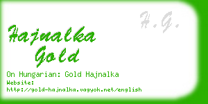 hajnalka gold business card